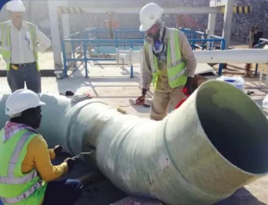 FRP Pipe Lamination & Joint Works from Maarij International